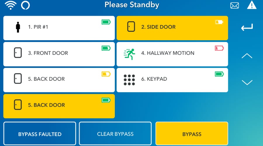 Minneapolis security system command screen.